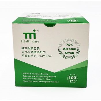 TTI Health Care 75%酒精濕紙巾 (100片/盒)